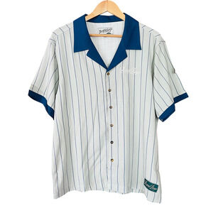 Bogey Boys Button Up Shirt Pinstripe Short Sleeve Golf Size Small NEW